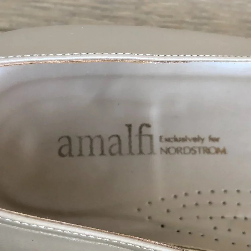 Amalfi Vero Cuoio Classic Leather Duotone Slip On Shoes Tan&Light Brown Sz 9.5B - Picture 3 of 9
